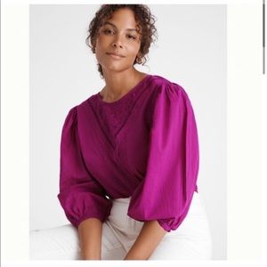 FARM RIO Kelsie Peasant Puff sleeve Blouse S